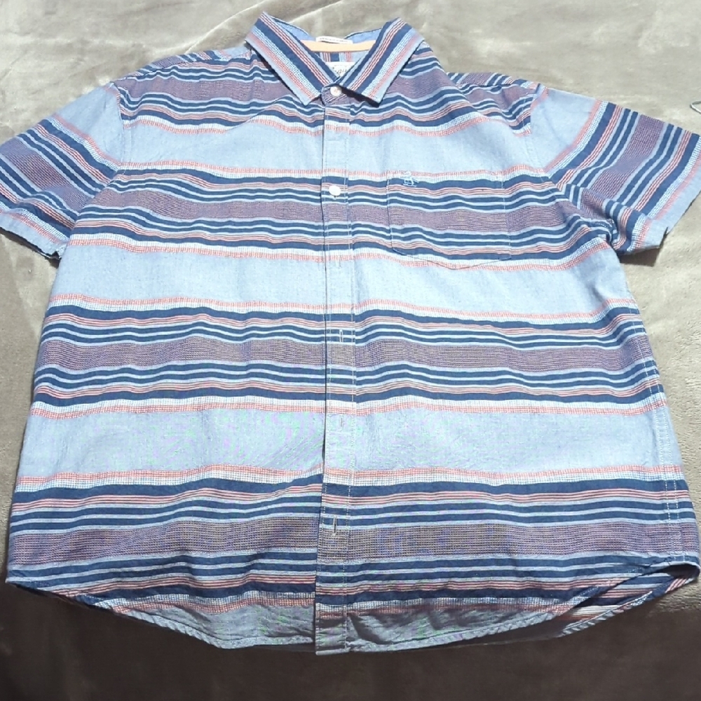 Penguin Multicolor Striped Button Down Shirt